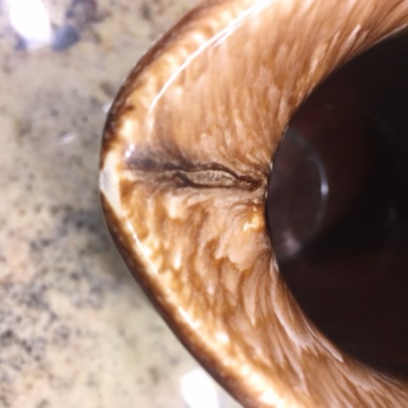 Pitcher, Pottery, brown and drip-glazed, Vintage - Picture 6 of 7